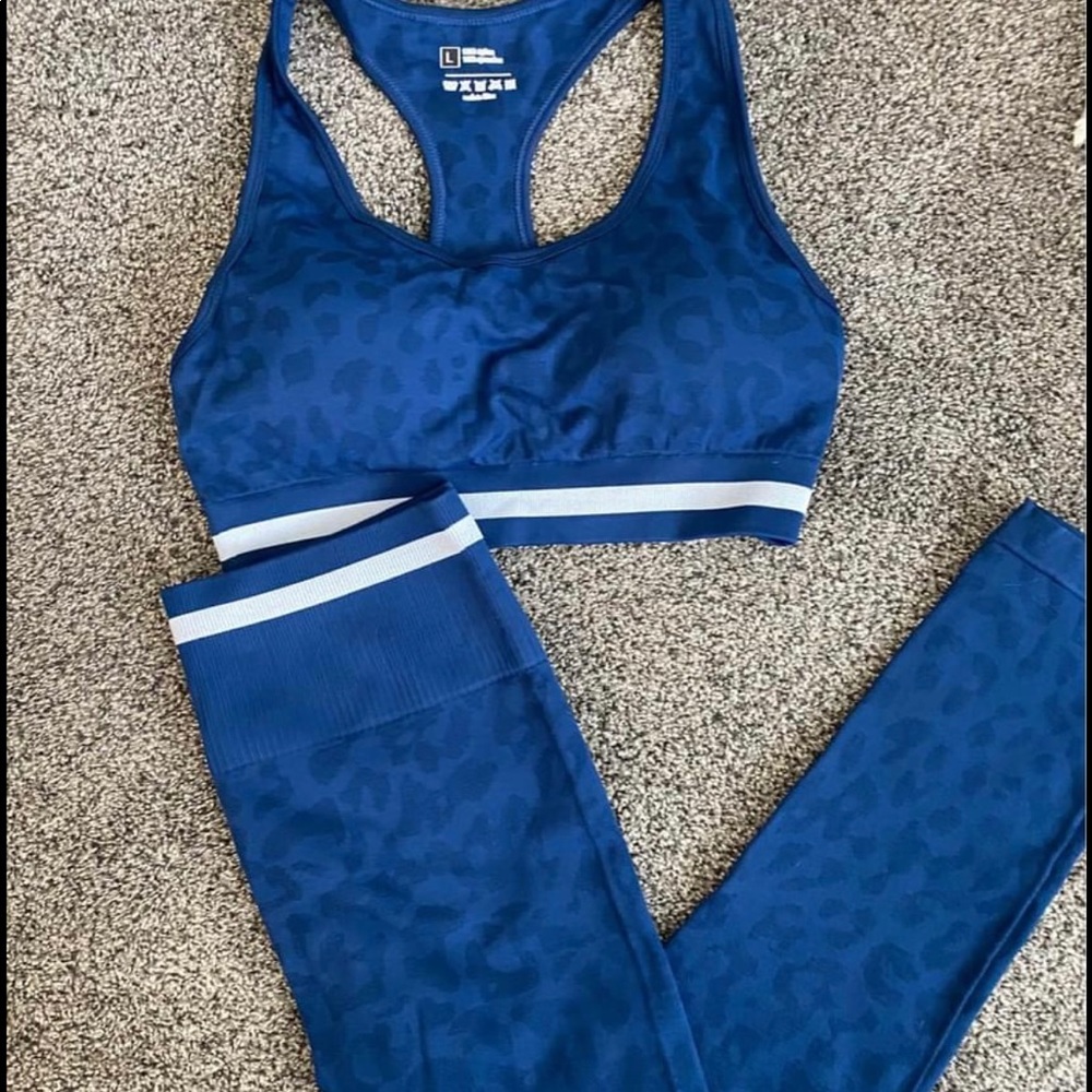 SHEIN 2-piece cheetah work out set